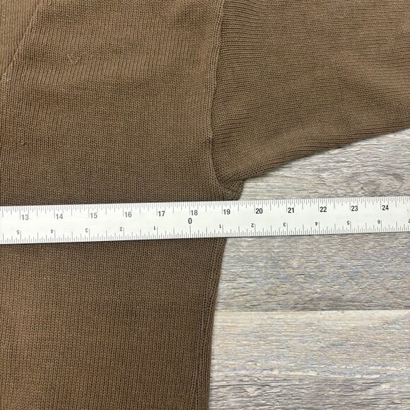 Vintage 80s US Army Brown‎ Mens S Henley 5-Button Knitted Military Drill Sweater - Picture 6 of 10